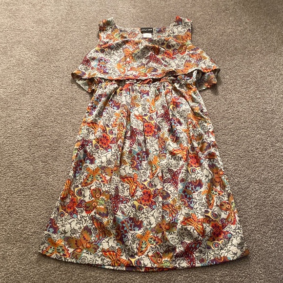Paper Doll Colorful Floral Kids Dress - Picture 1 of 7